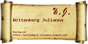 Wittenberg Julianna névjegykártya